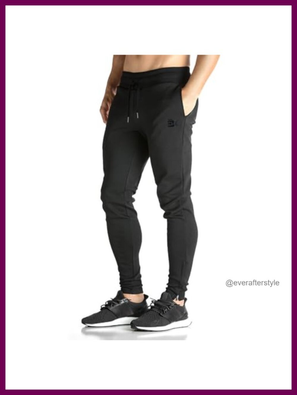 Men's Zip Joggers Tapered Sweatpants for Gym Workout